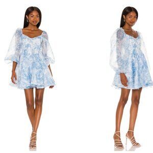 Selkie Blue Floral Mini Dress